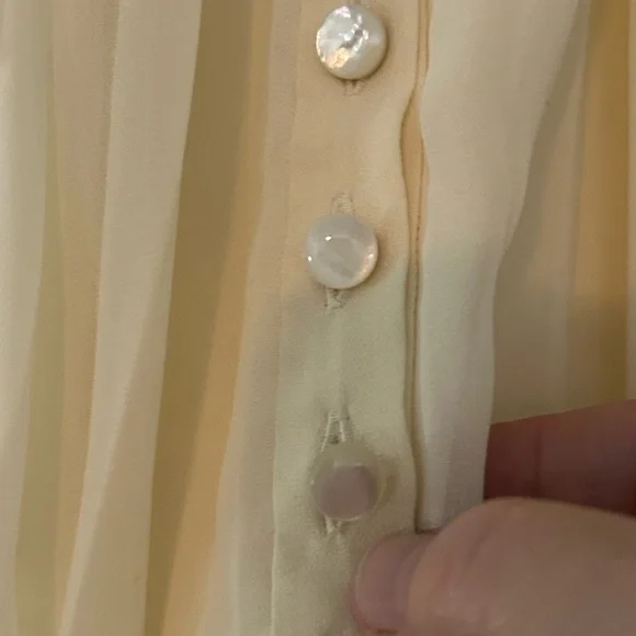 Escada Cream Silk Ruffle Blouse - Picture 4 of 9